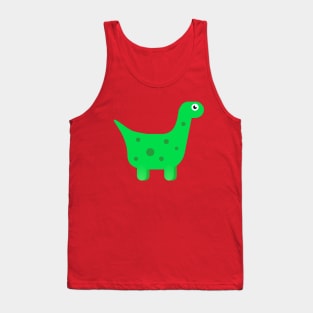 Adorable Green Dino Cartoon Tank Top